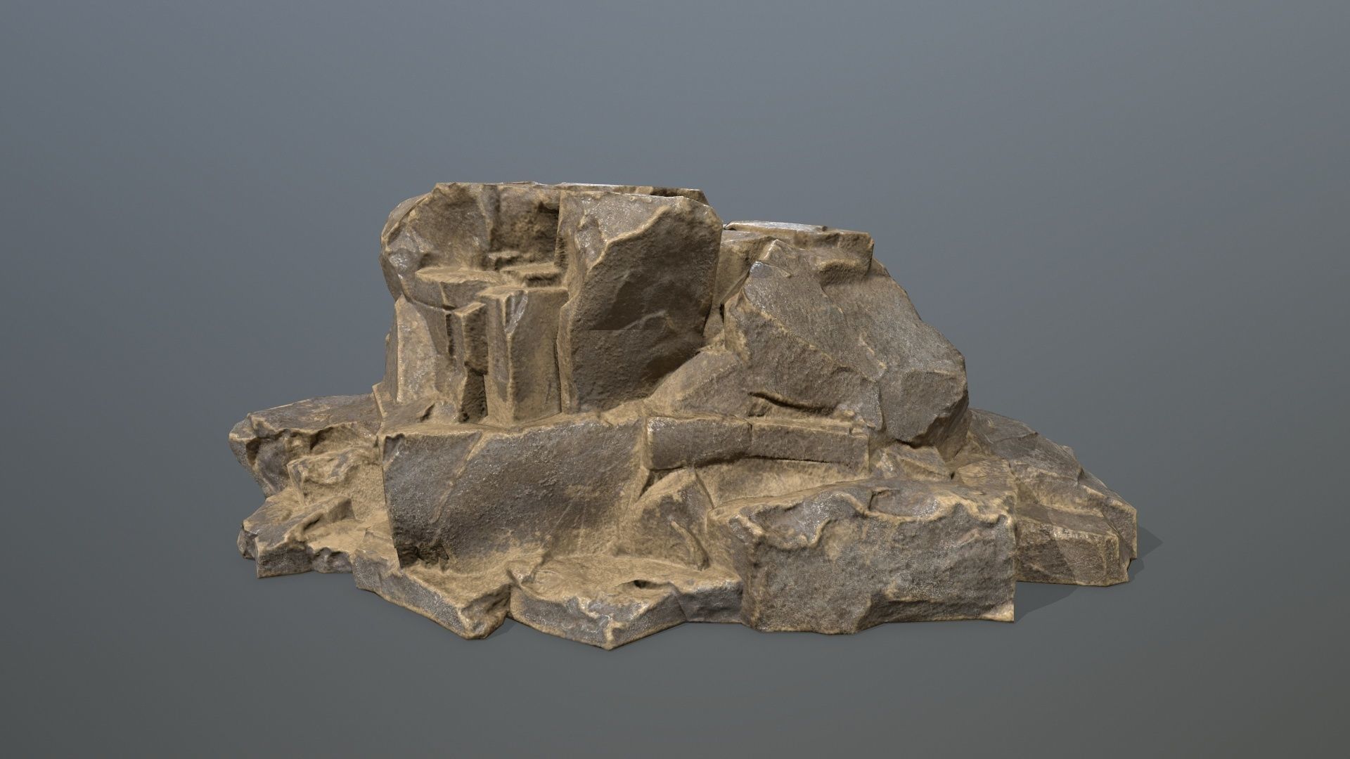 Rock Set Low-poly 3D model_7