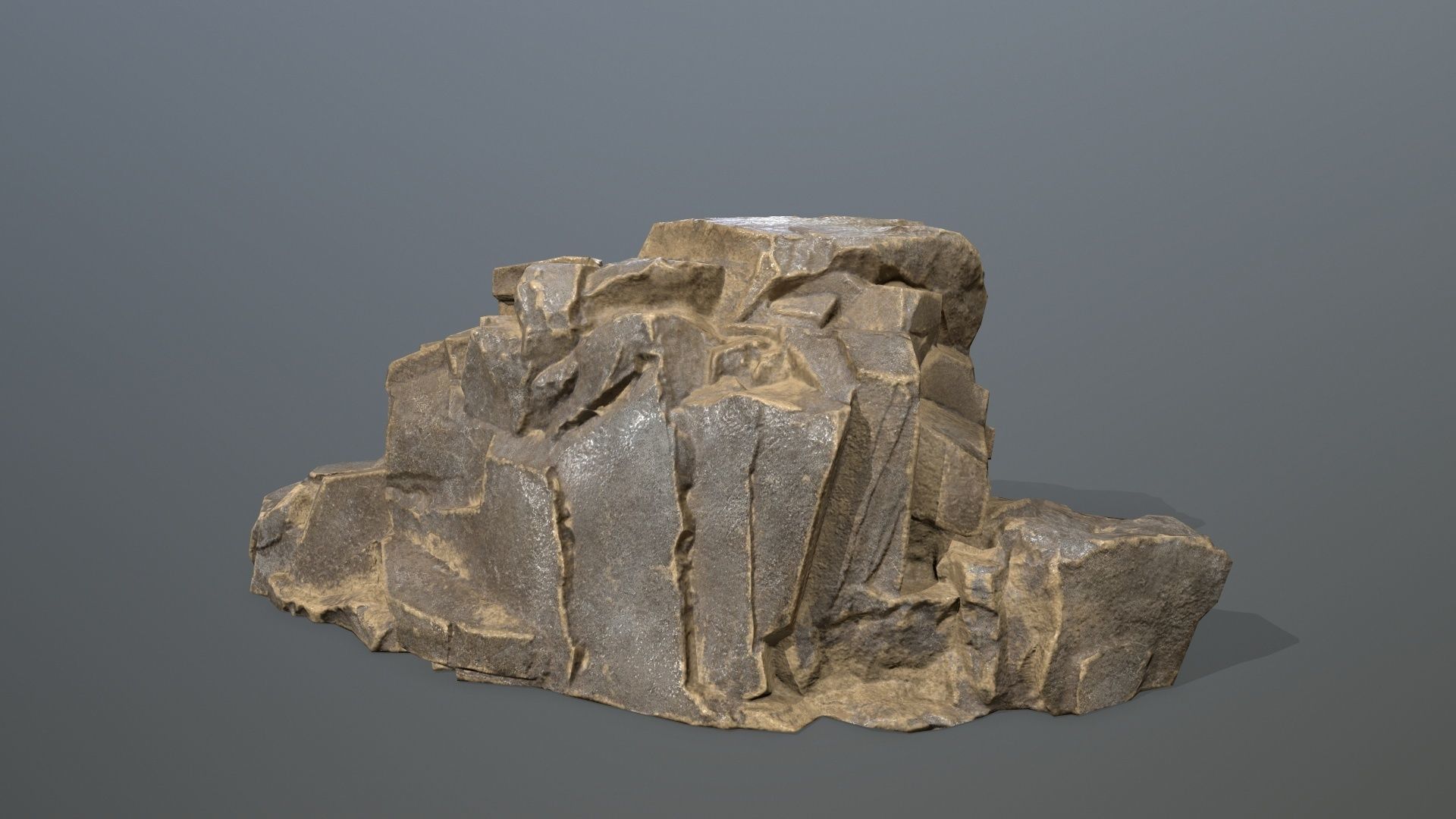 Rock Set Low-poly 3D model_5