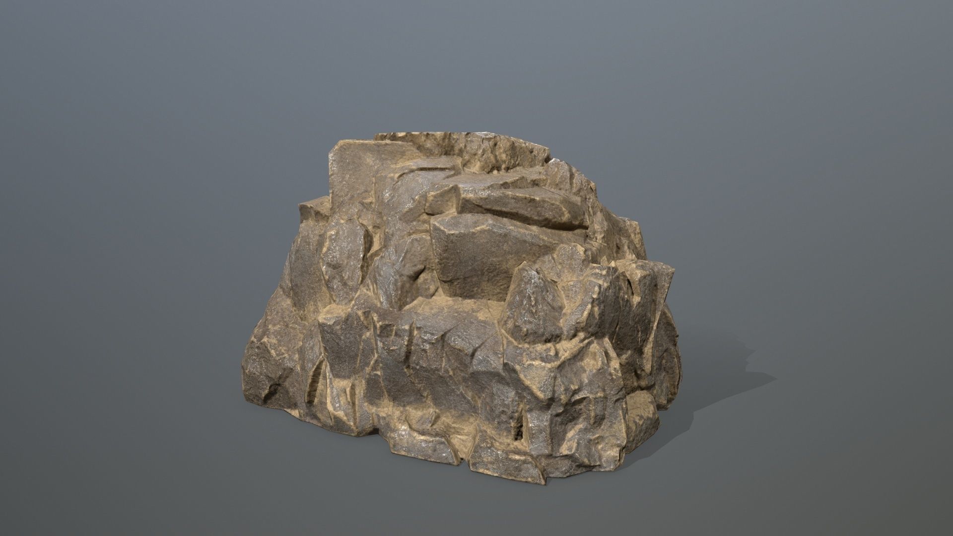 Rock Set Low-poly 3D model_13