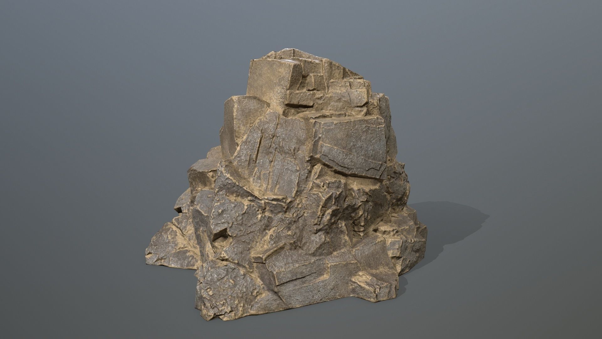 Rock Set Low-poly 3D model_2
