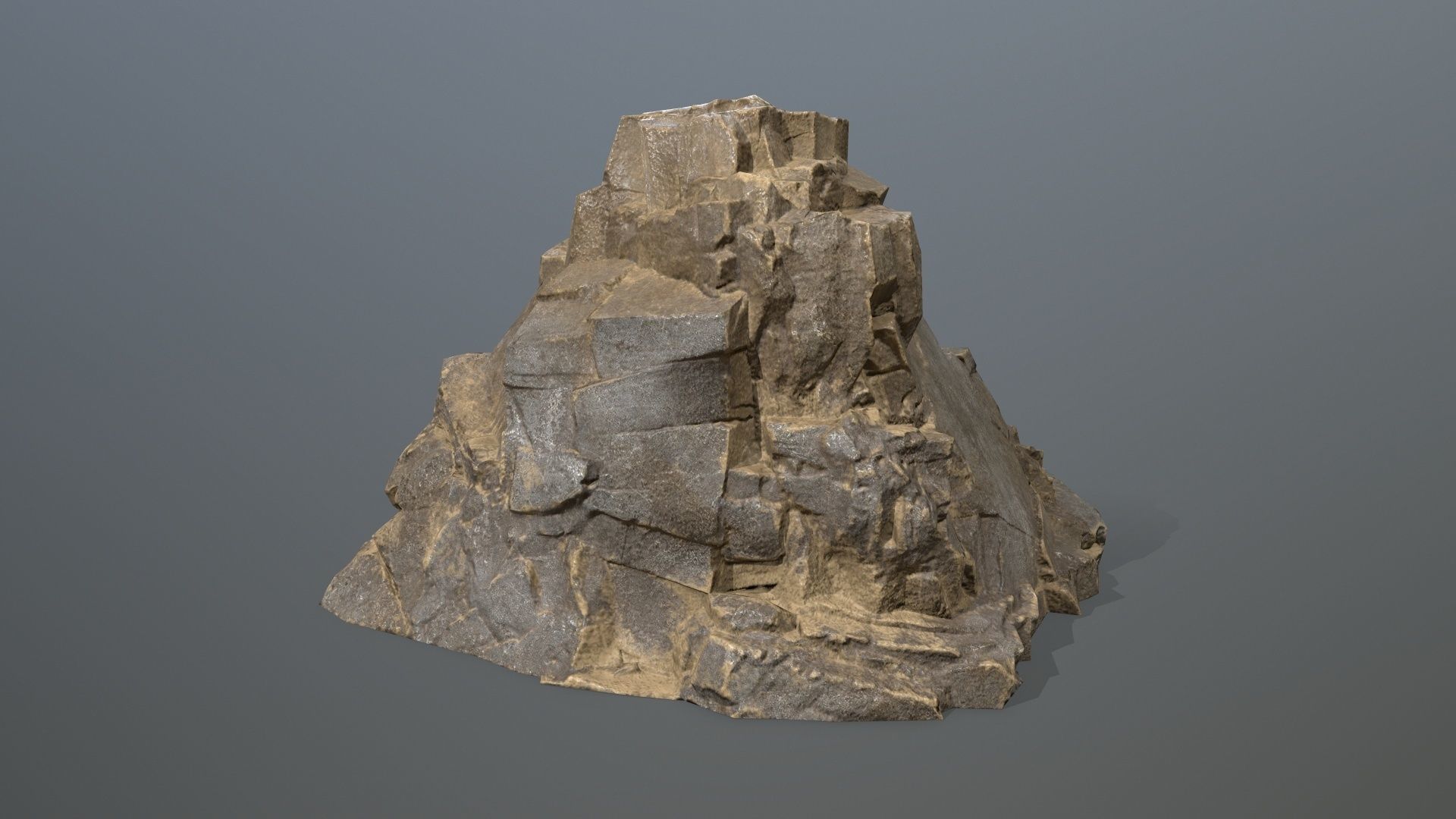 Rock Set Low-poly 3D model_10