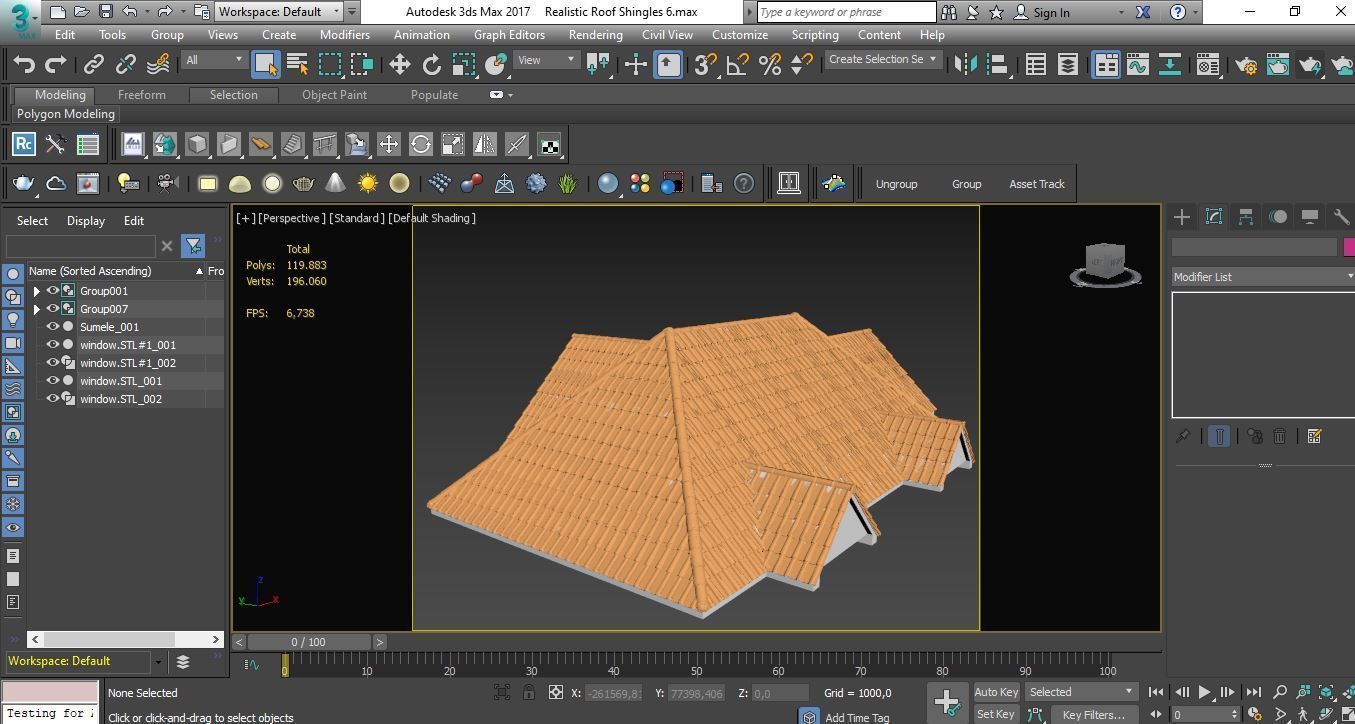 Realistic Roof Shingles 6 3D model_7