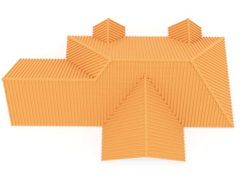 Realistic Roof Shingles 6 3D model_4