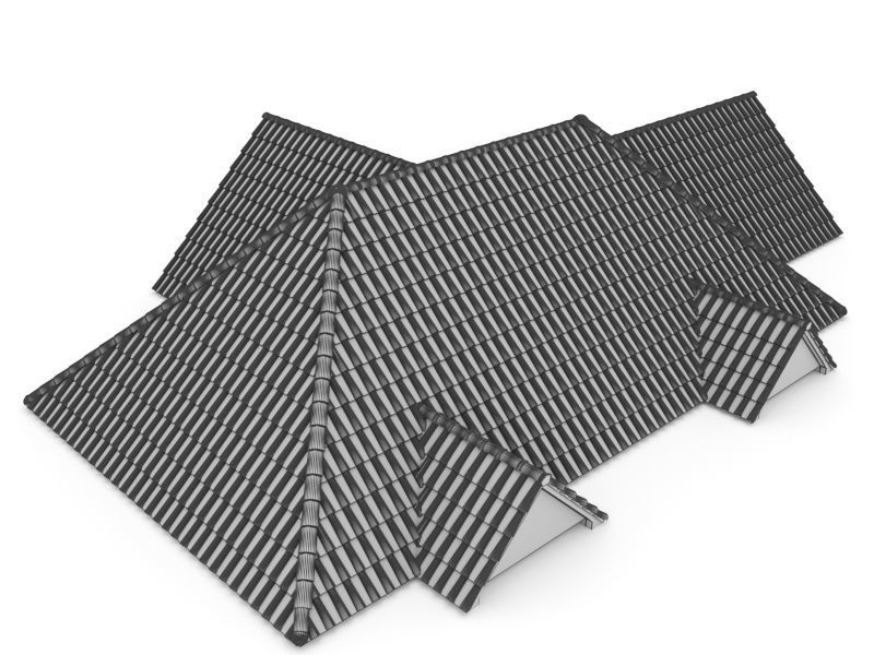 Realistic Roof Shingles 6 3D model_5