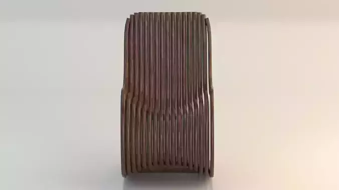 Chair 2 wooden with curved design