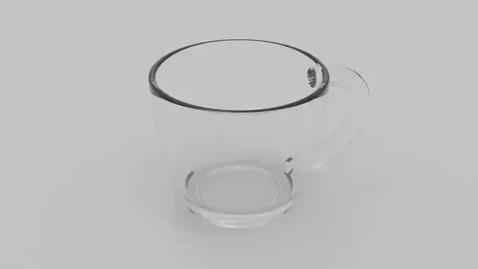 Glass cup for tea or coffee