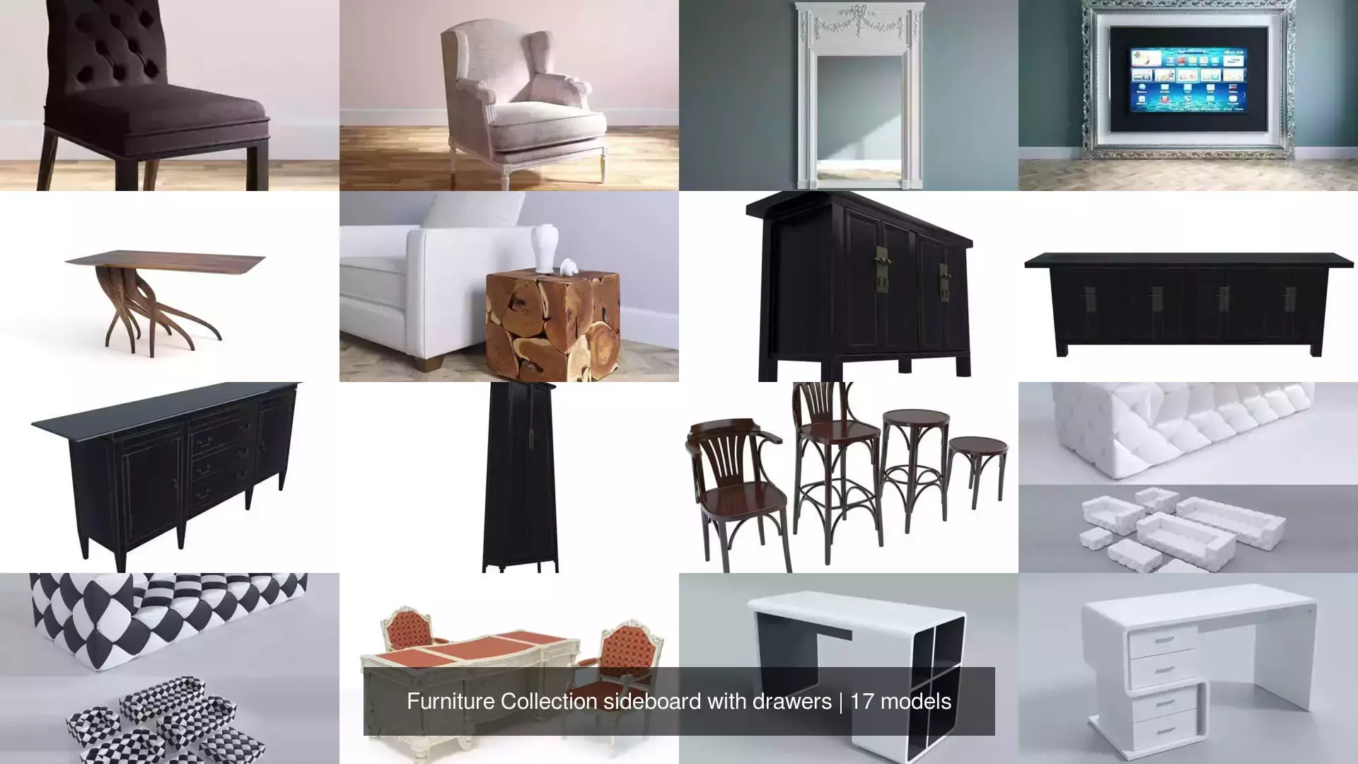 Furniture Collection sideboard with drawers _3