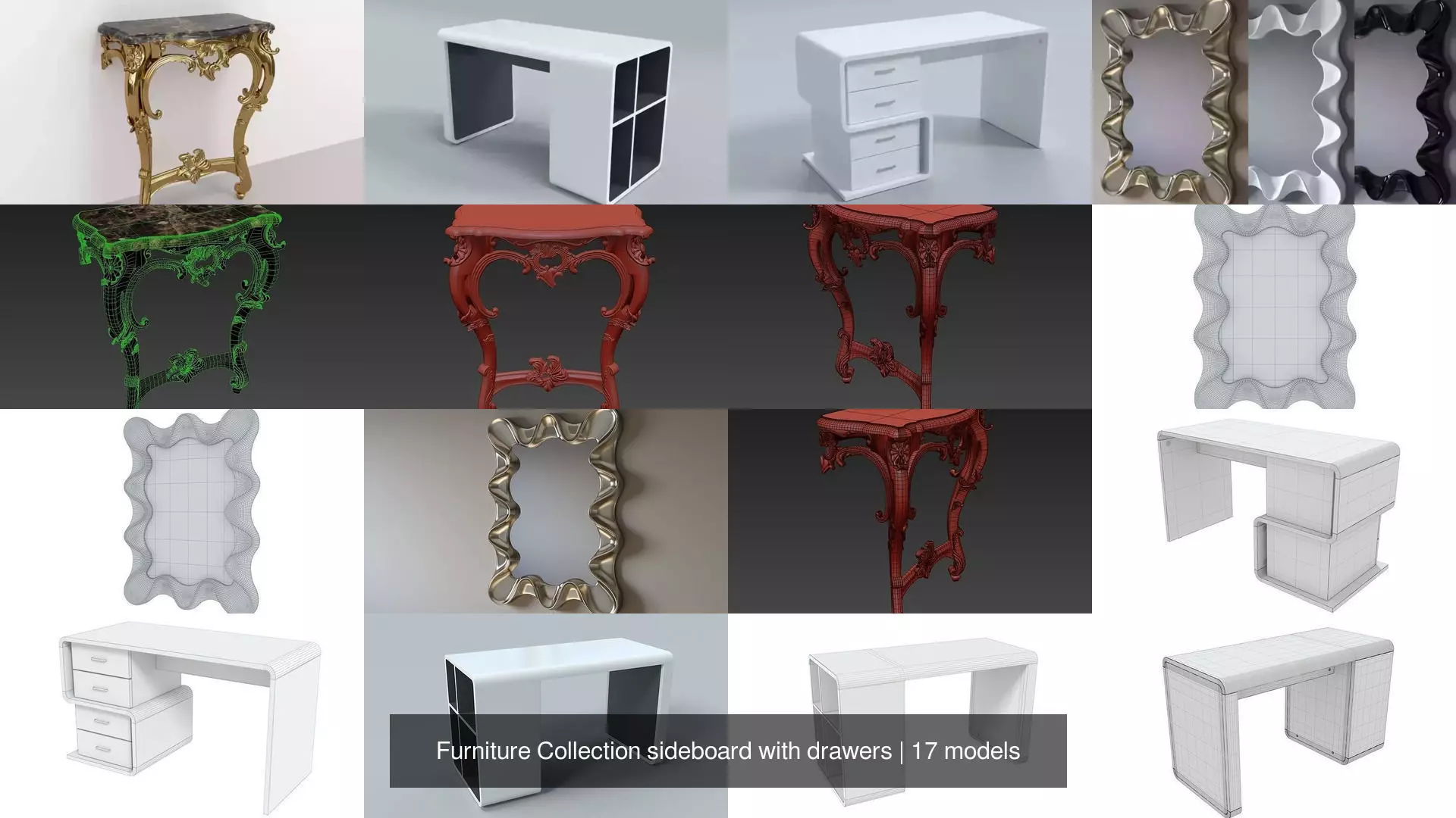 Furniture Collection sideboard with drawers _6