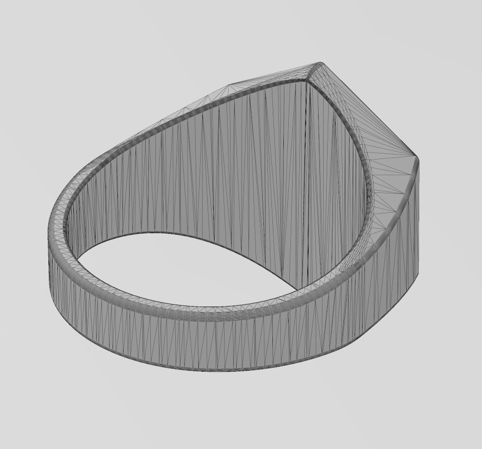 Large Engravble hexagonal signet ring US size 6to13 3D print model_15