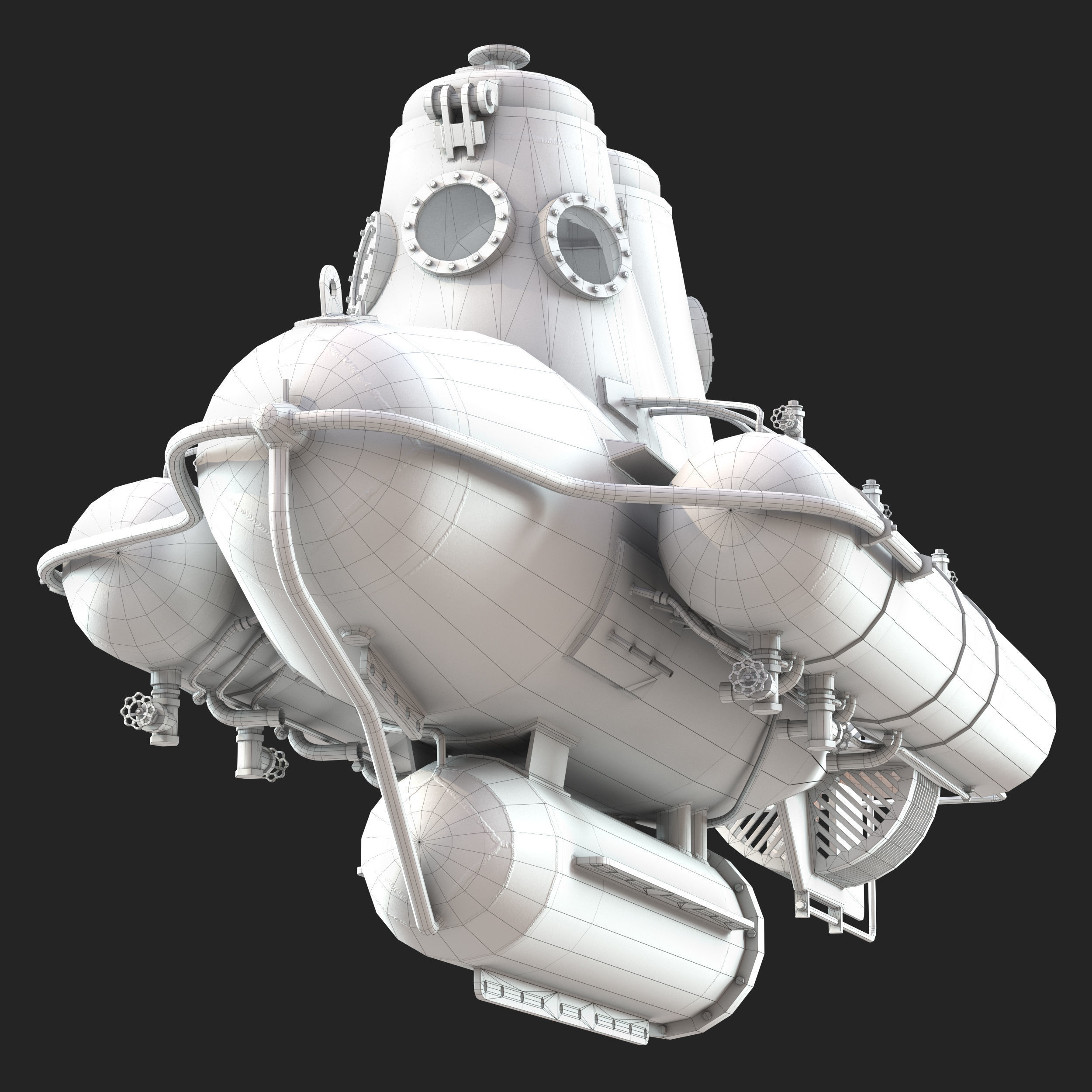 Submarine 3D model_3