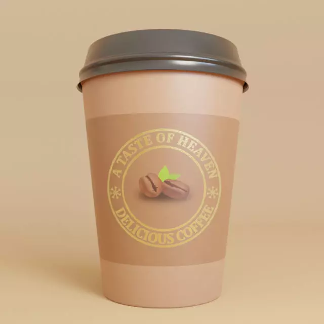 Disposable Coffee Cup Free 3D model_0