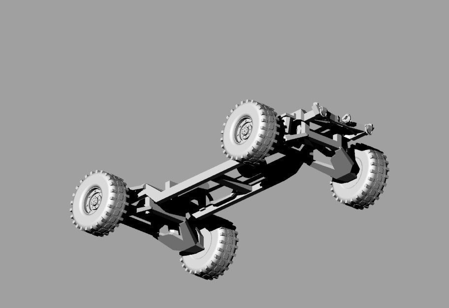 Military Hummer for microminiaturize model 3D model_2