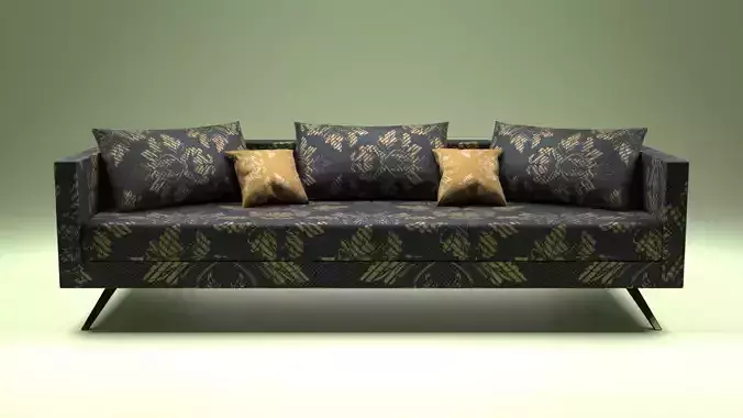 Sofa Set with PBR Textures 1