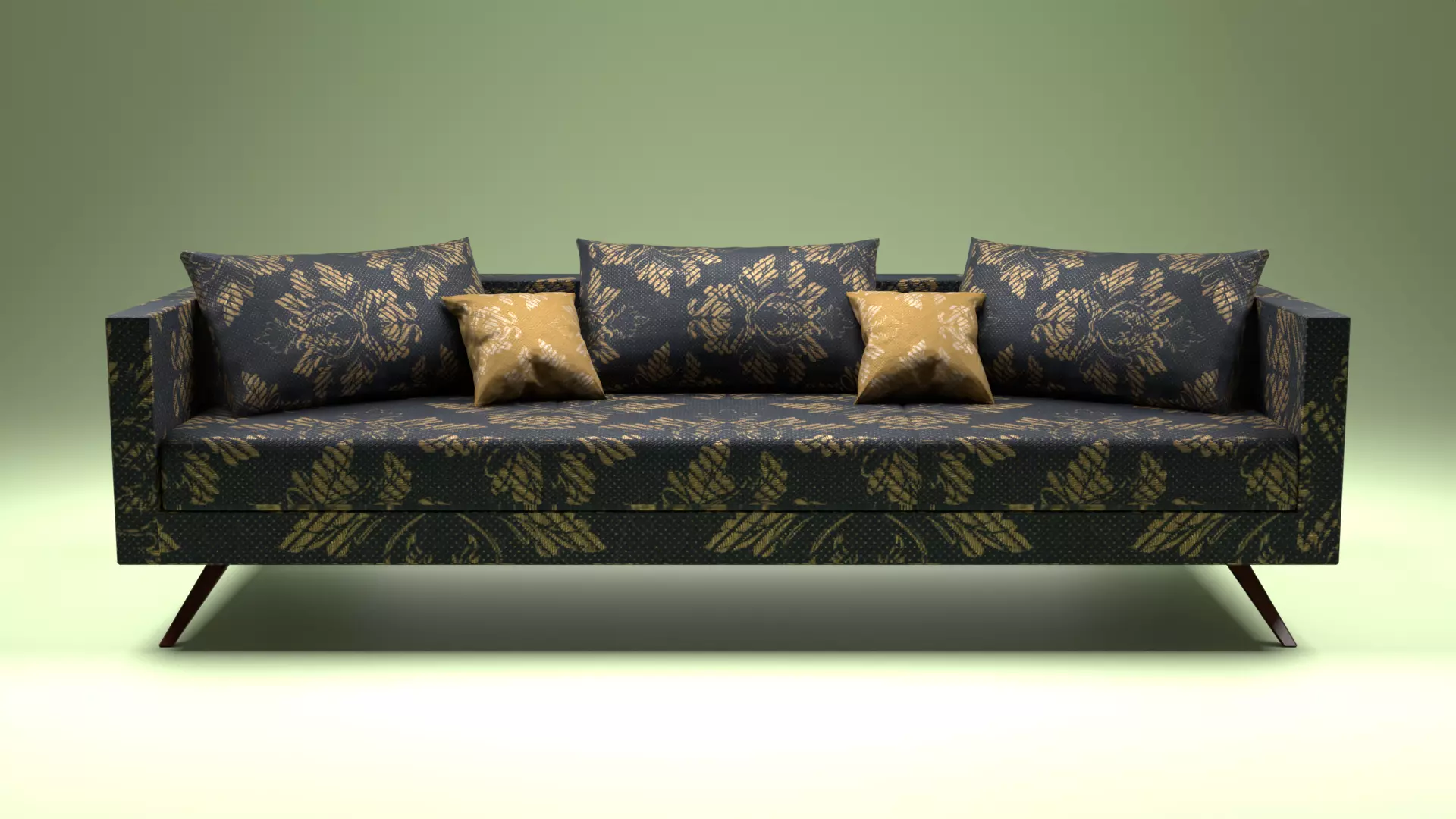 Sofa Set with PBR Textures 1 Low-poly 3D model
