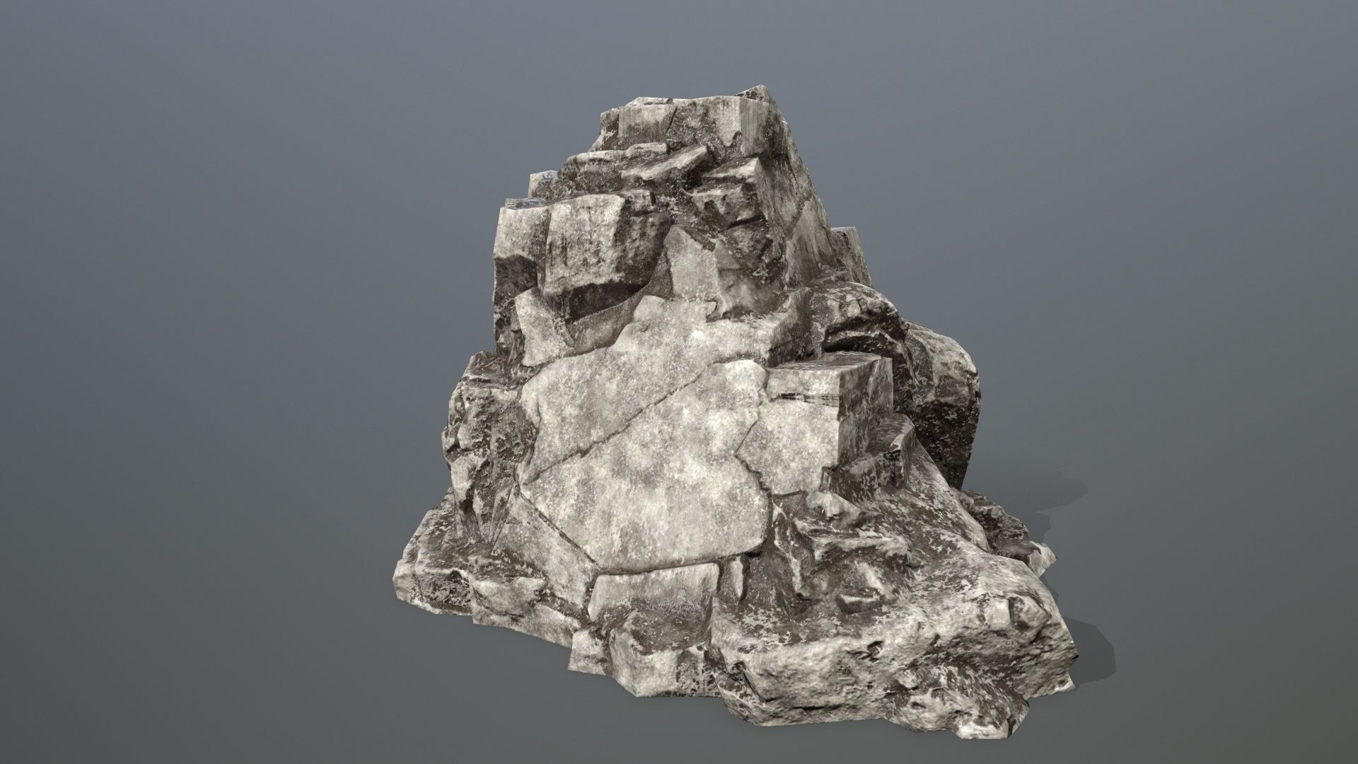 Rock Set Low-poly 3D model_8