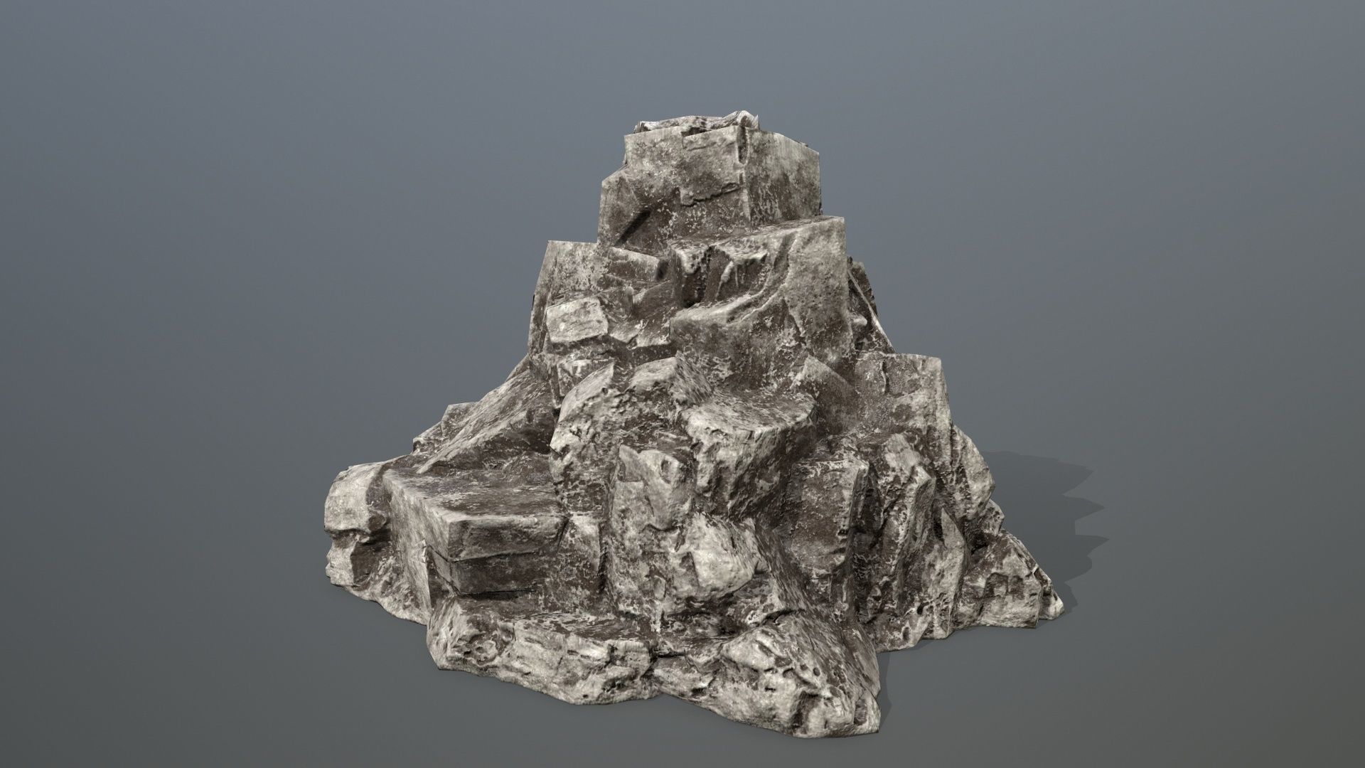 Rock Set Low-poly 3D model_3