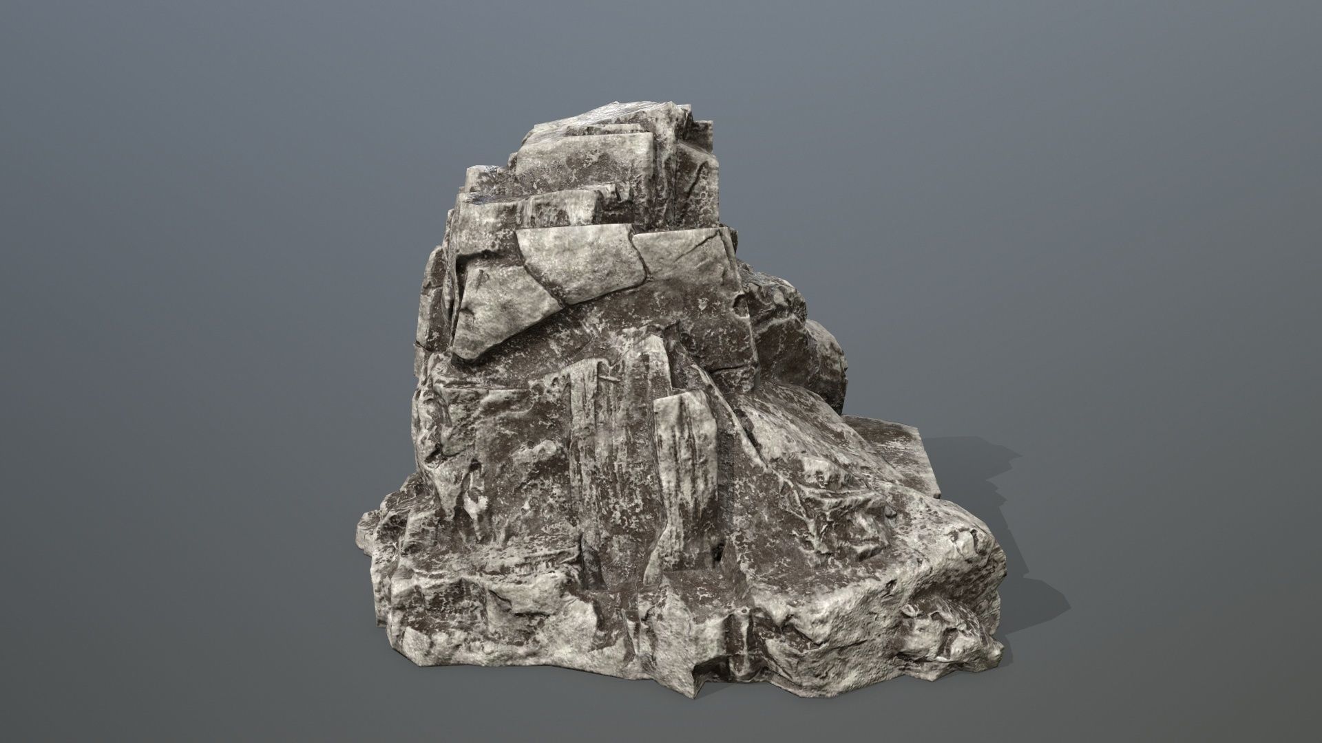 Rock Set Low-poly 3D model_4