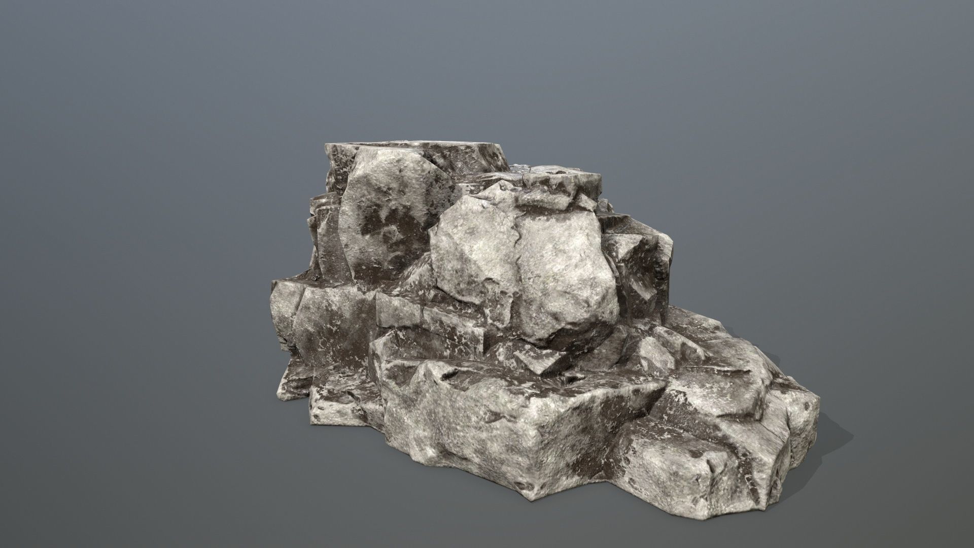 Rock Set Low-poly 3D model_6