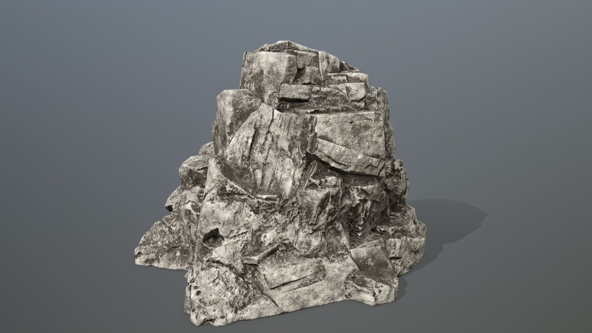 Rock Set Low-poly 3D model_2