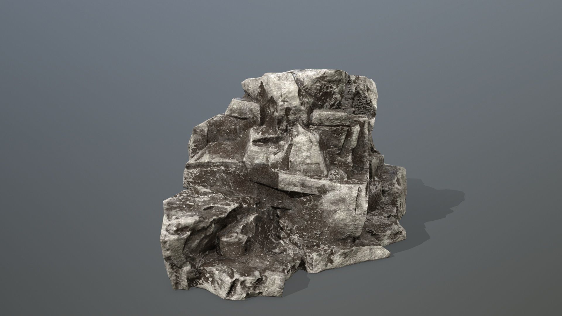 Rock Set Low-poly 3D model_7