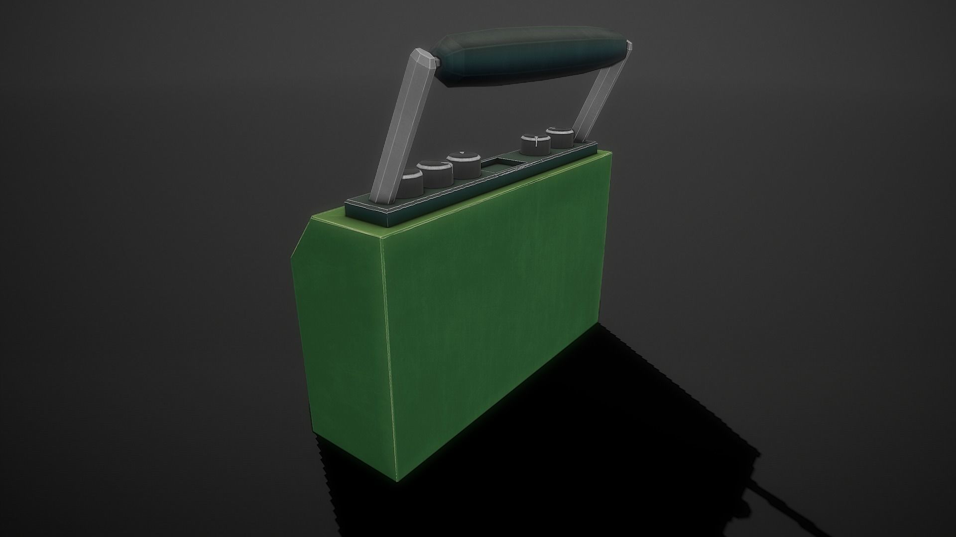 Stylized Radio Low-poly 3D model_3