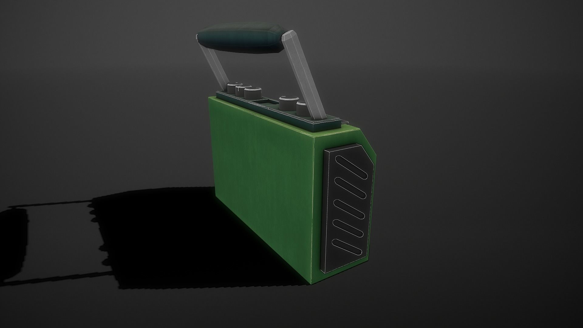 Stylized Radio Low-poly 3D model_4