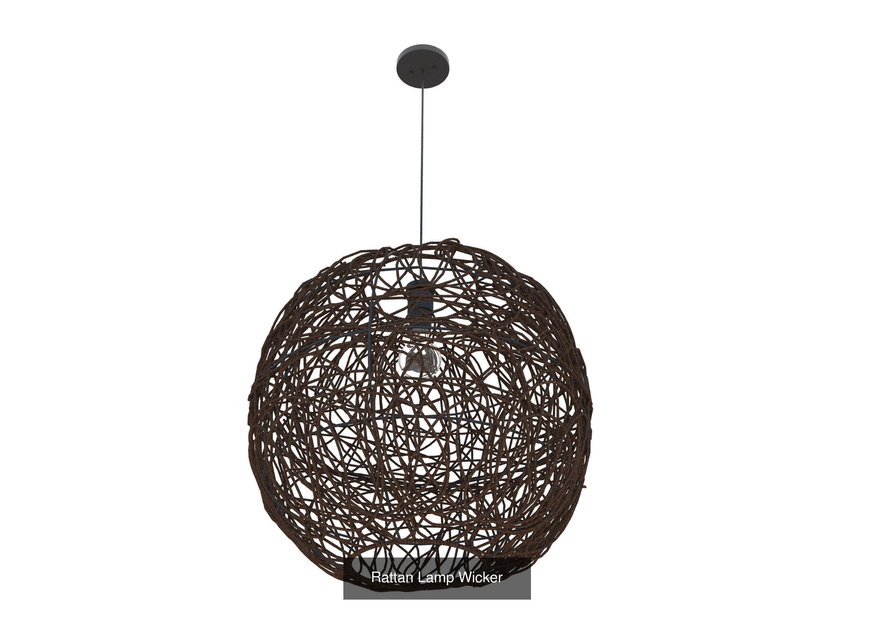 Lamp Collection pendant light made of rattan _3