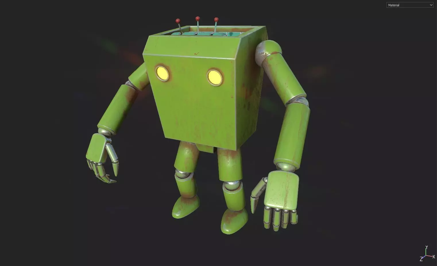 Future Boy Conan - Robot  Low-poly 3D model_0