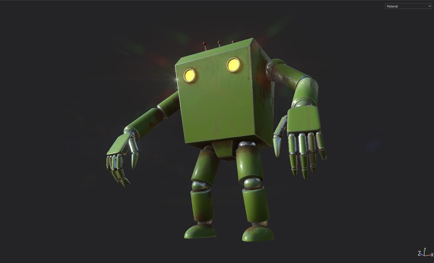 Future Boy Conan - Robot  Low-poly 3D model_2