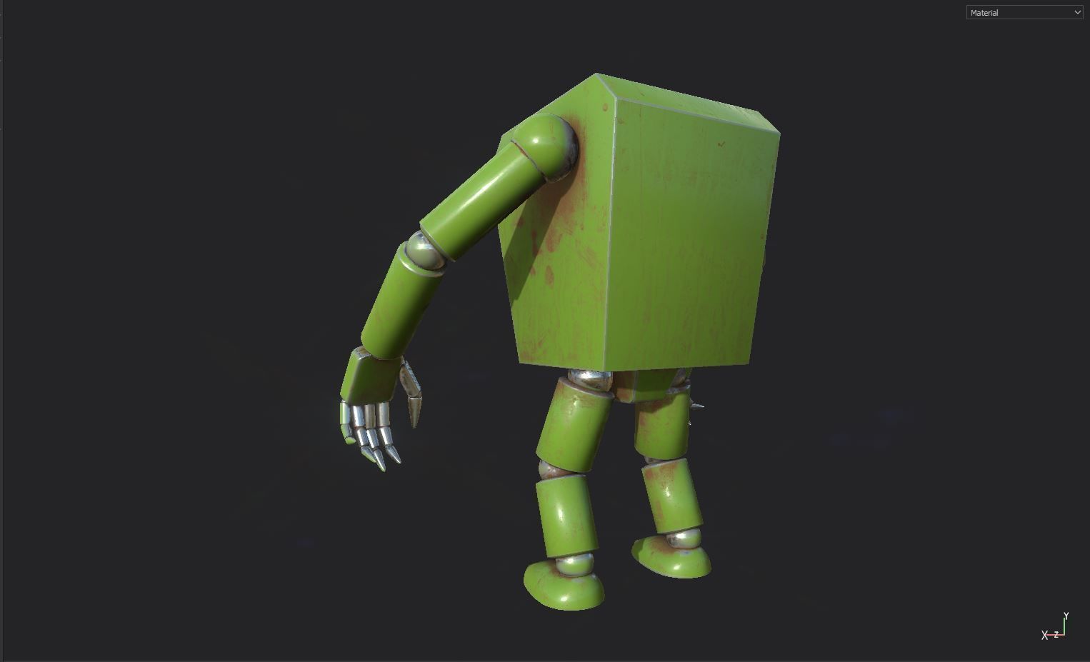 Future Boy Conan - Robot  Low-poly 3D model_3