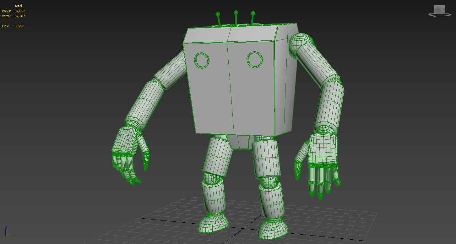 Future Boy Conan - Robot  Low-poly 3D model_5