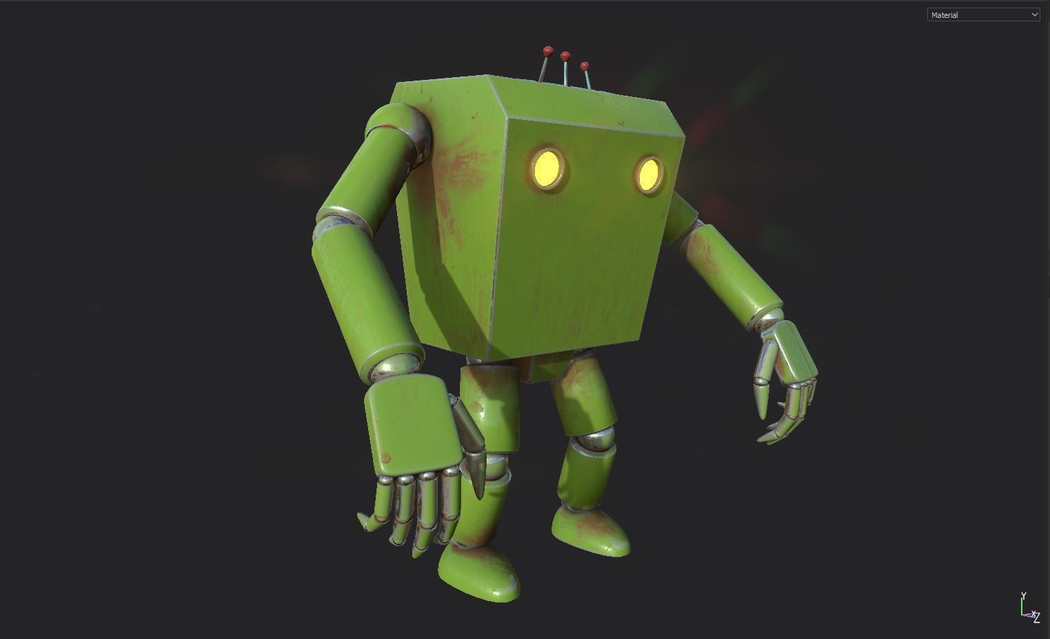 Future Boy Conan - Robot  Low-poly 3D model_1