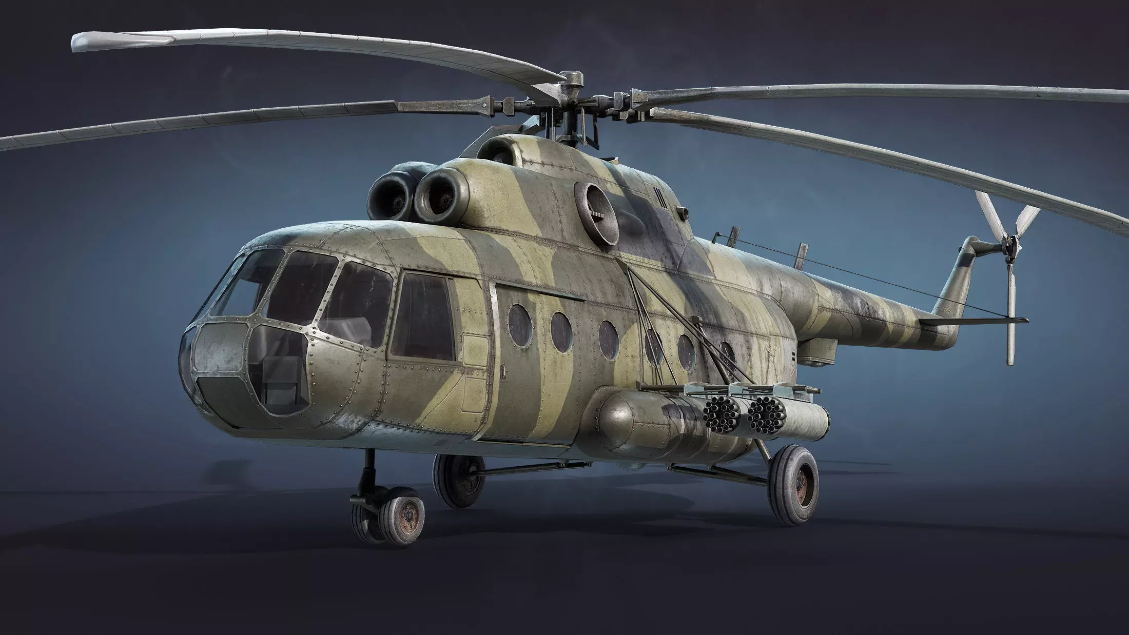 Mi-8 Military Low-poly 3D model