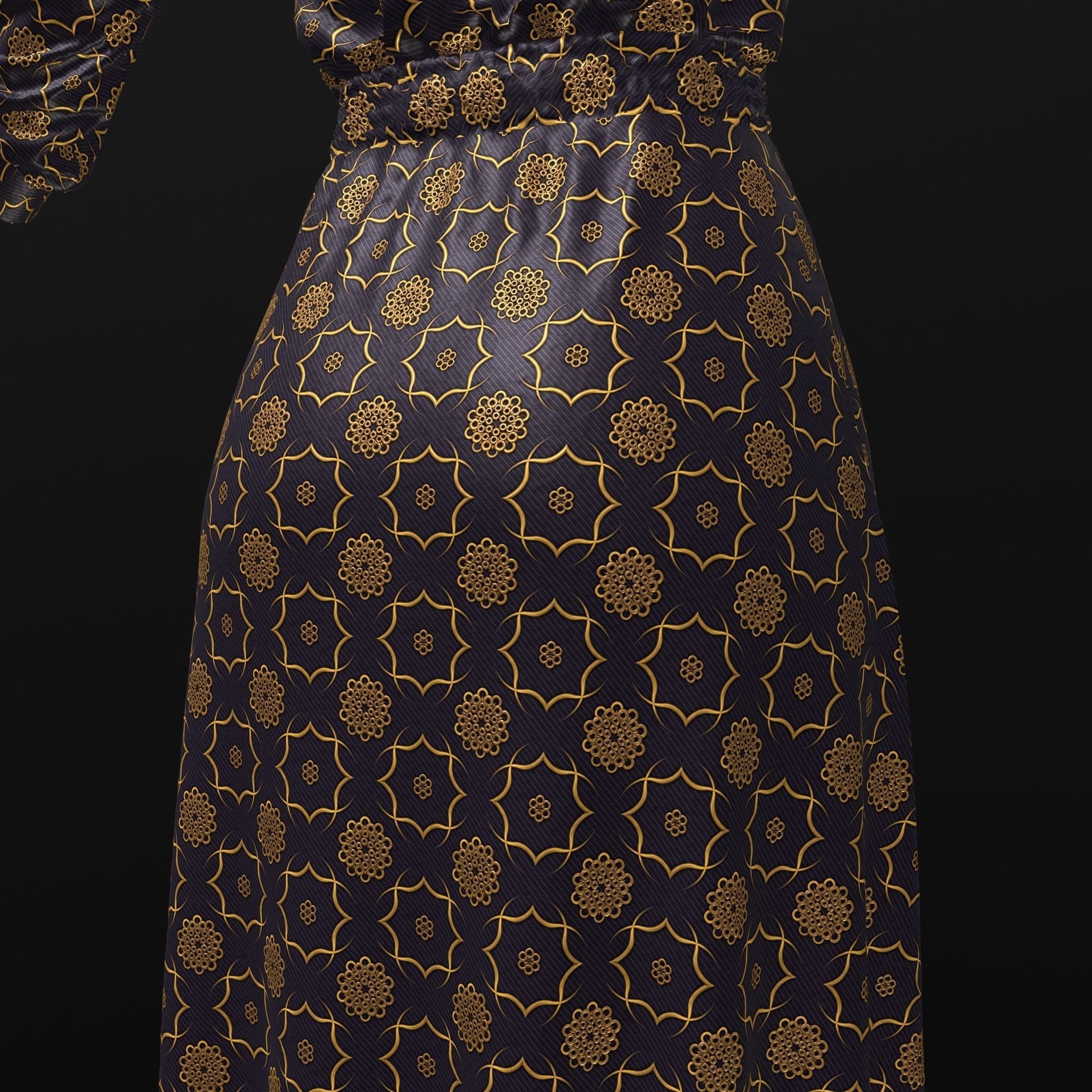 Golden Flowers Material Texture_1