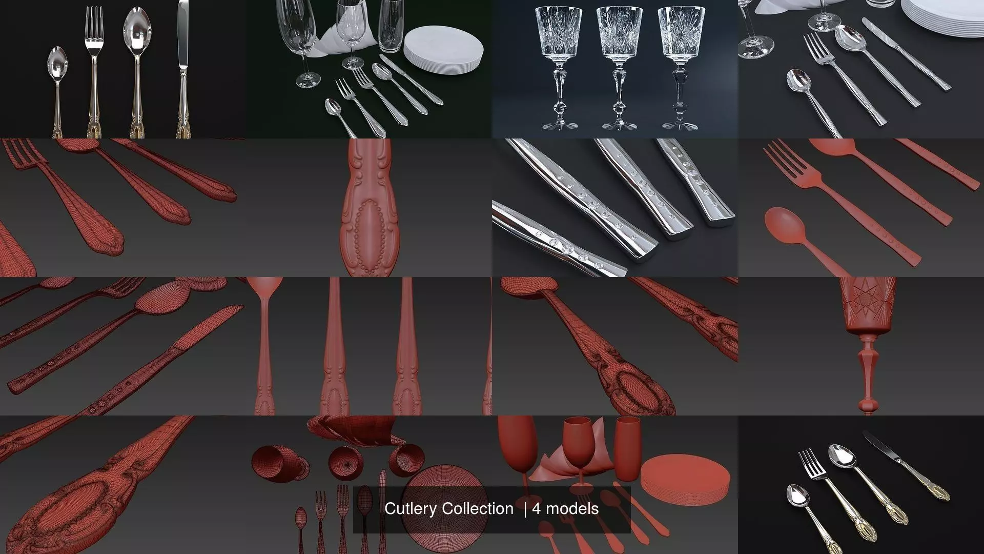 Cutlery Collection utensils and set _0