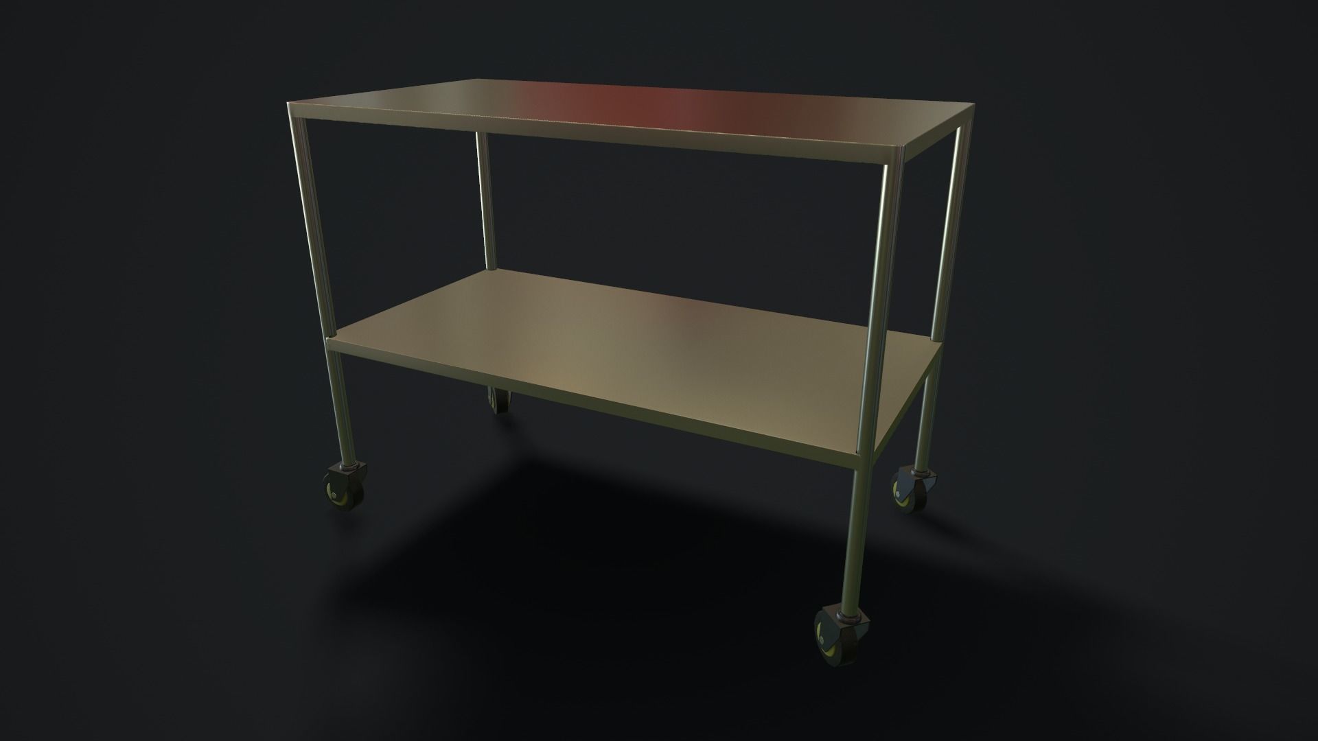 Medical trolley Low-poly 3D model_7