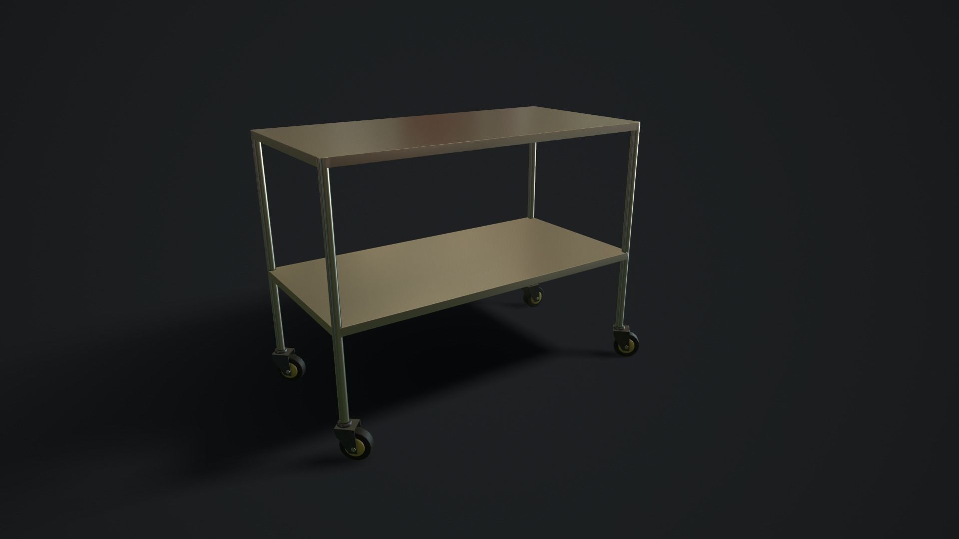 Medical trolley Low-poly 3D model_2