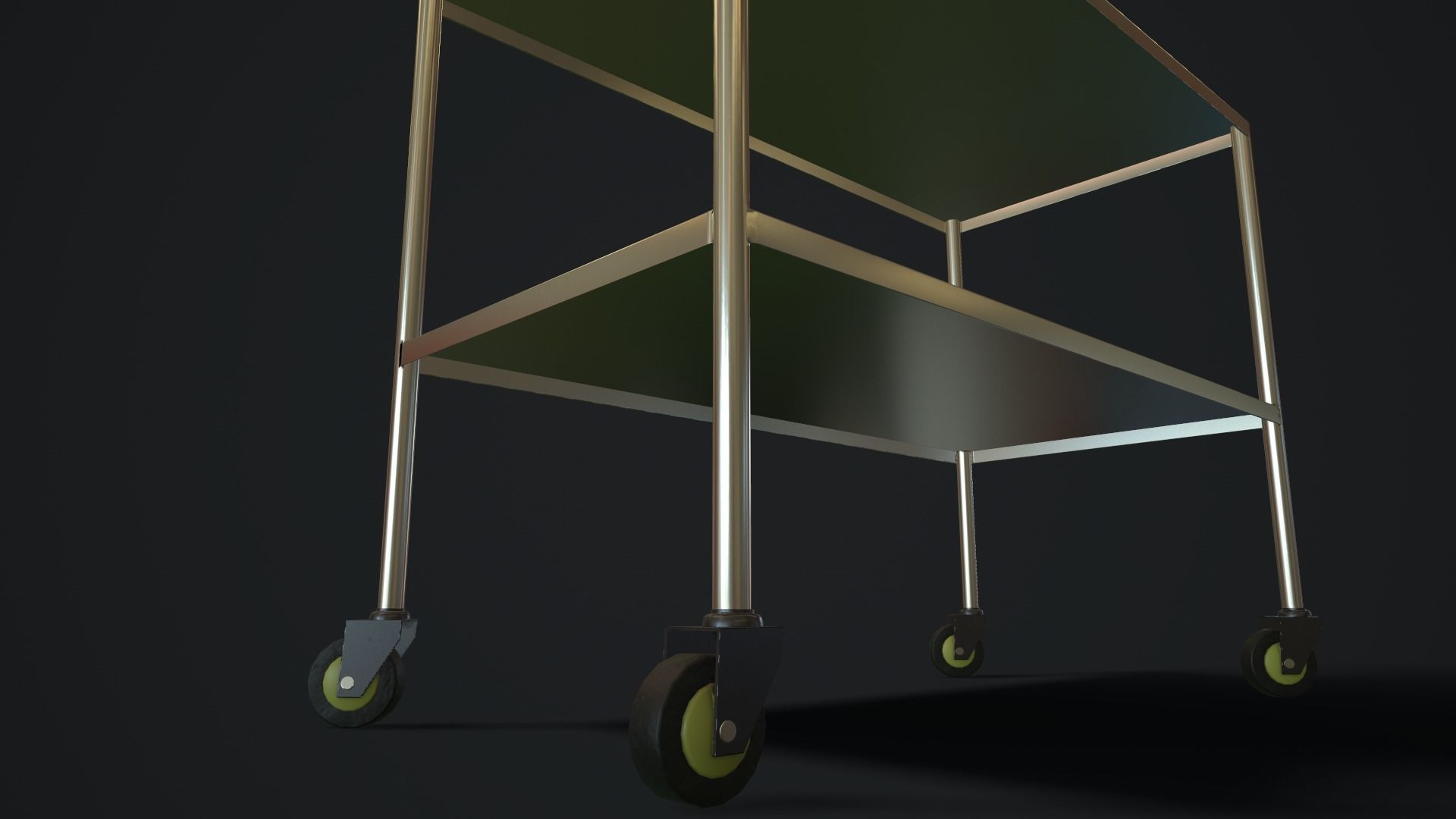 Medical trolley Low-poly 3D model_8