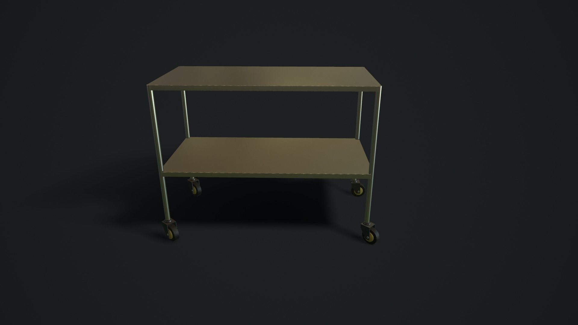 Medical trolley Low-poly 3D model_4