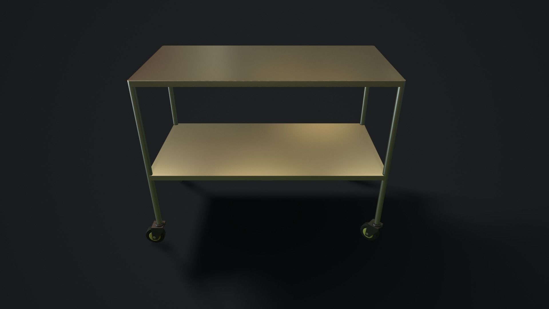 Medical trolley Low-poly 3D model_6