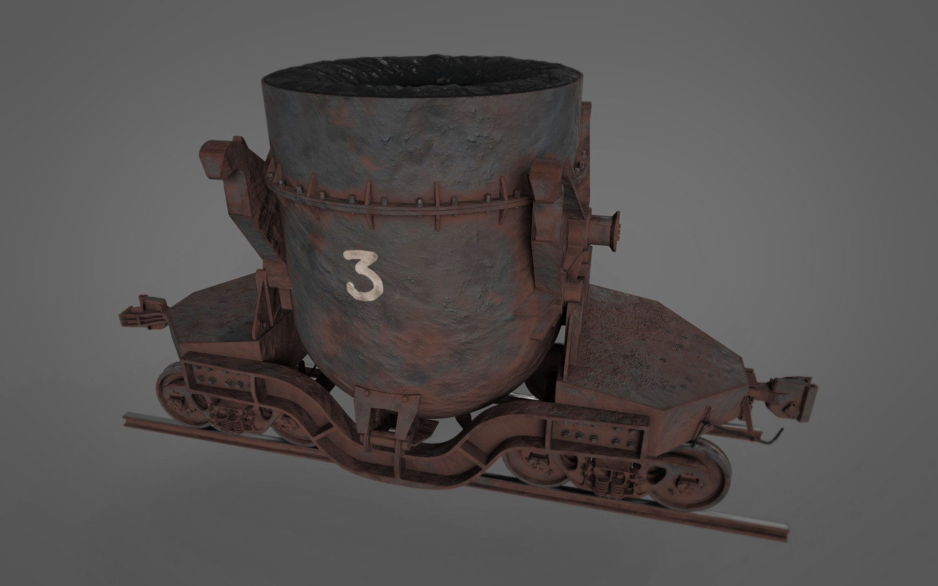 Ladle Car 3D model_3