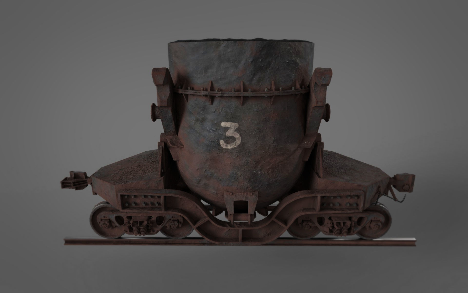 Ladle Car 3D model_4