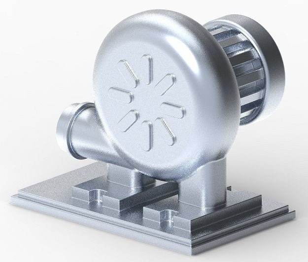 Electric Air Blower 3D print model_2