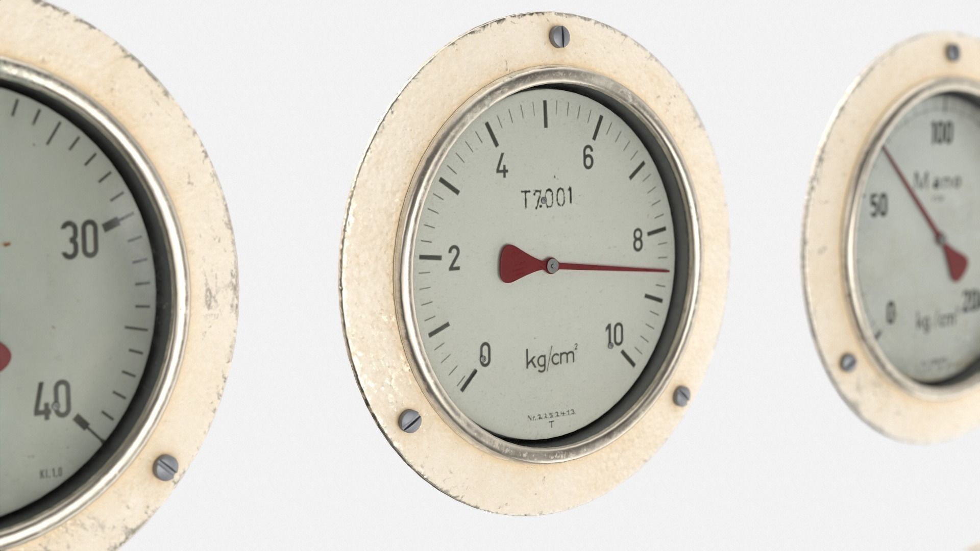 Gauges bundle Low-poly 3D model_11