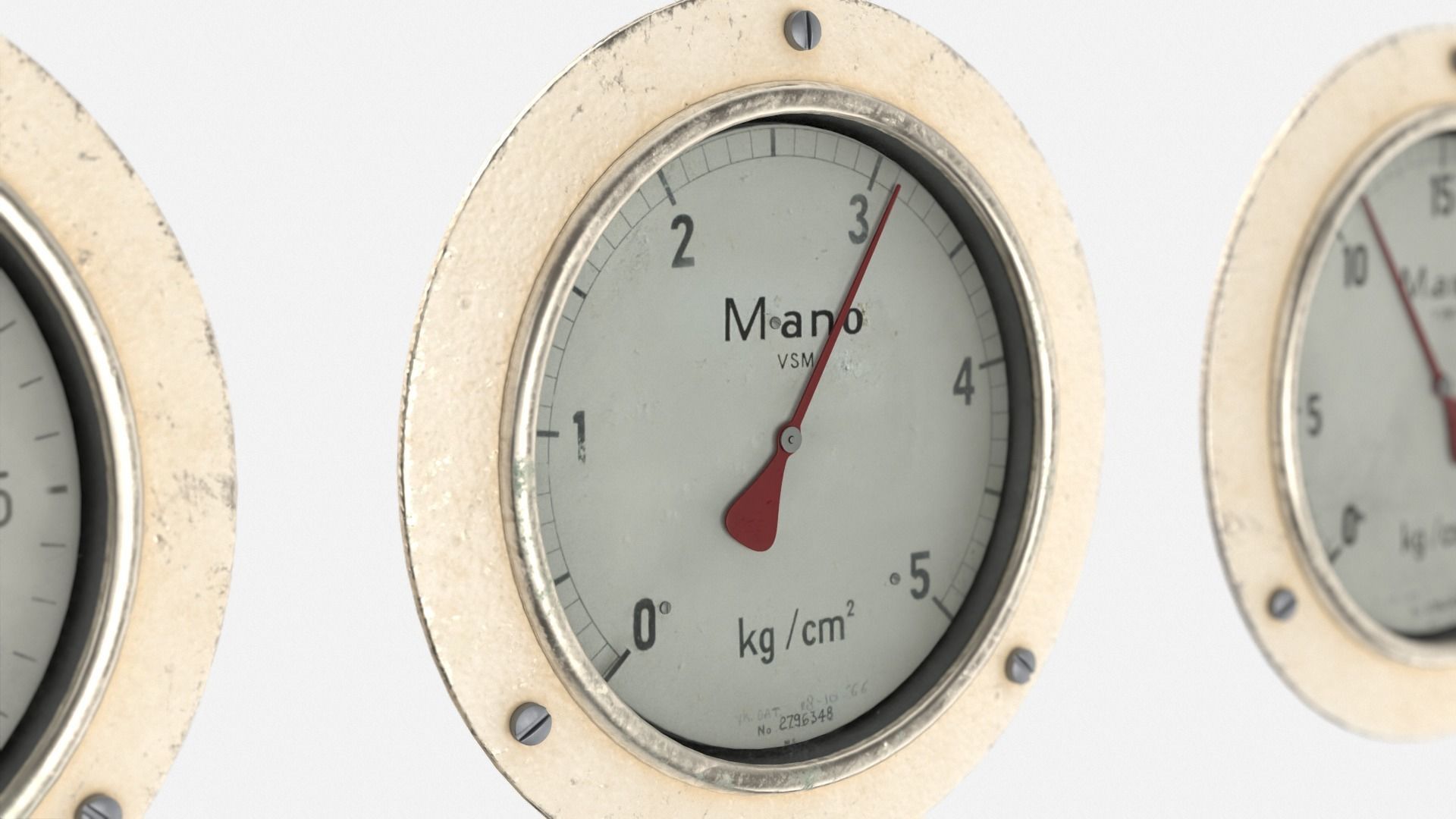 Gauges bundle Low-poly 3D model_7