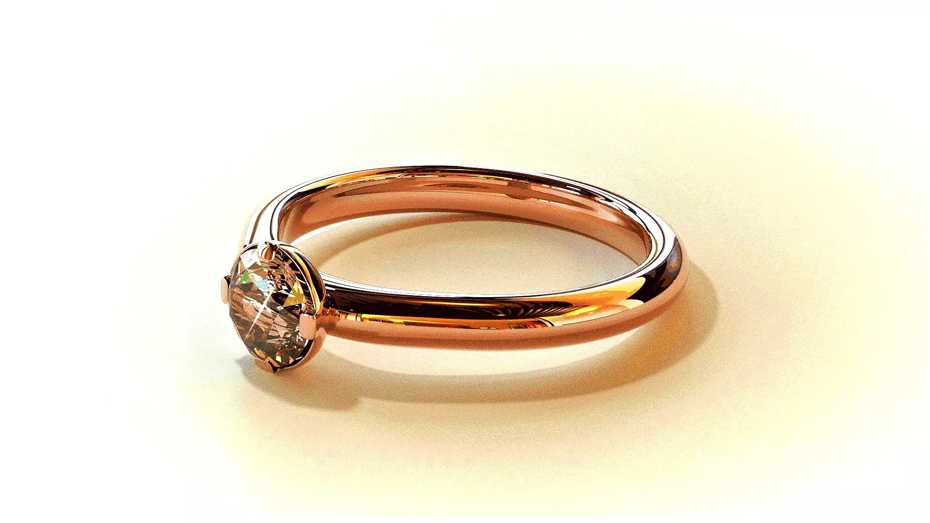 Diamond Ring In Blender 3D print model
