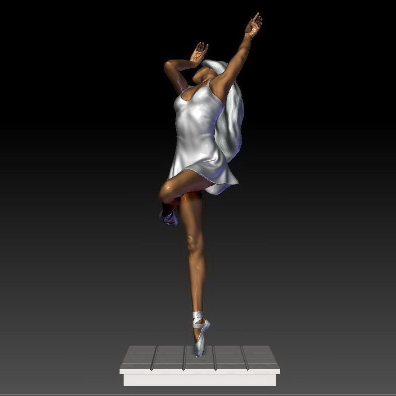 Ballerina 6 statue 3D print model_4