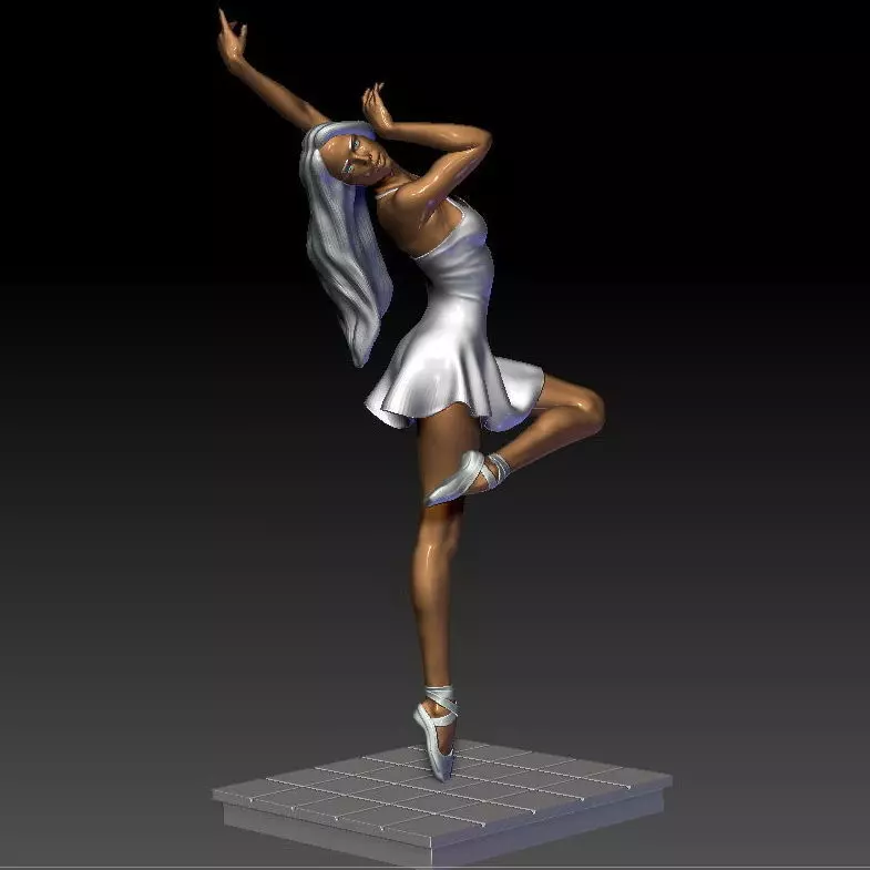 Ballerina 6 statue 3D print model_0