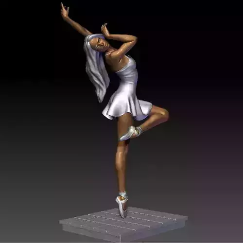 Ballerina 6 statue 3D print model