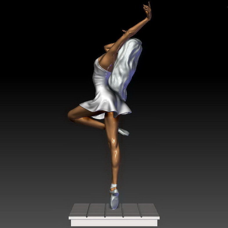 Ballerina 6 statue 3D print model_6